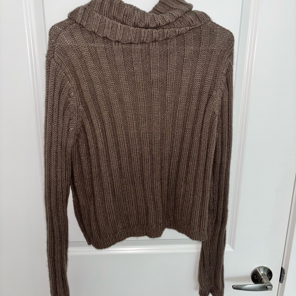 Charlotte Russe Taupe Cowl Neck Sweater - Picture 2 of 3